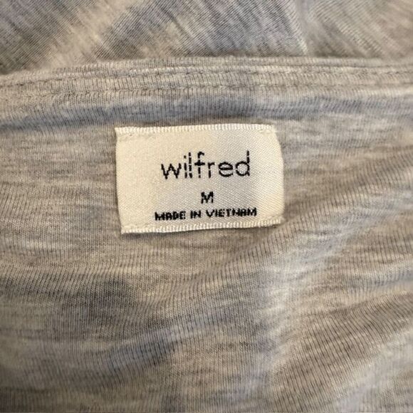 Aritzia Wilfred Saturn Tencil Mini Dress Wrap Front Basalt Gray Size Medium - Picture 4 of 9